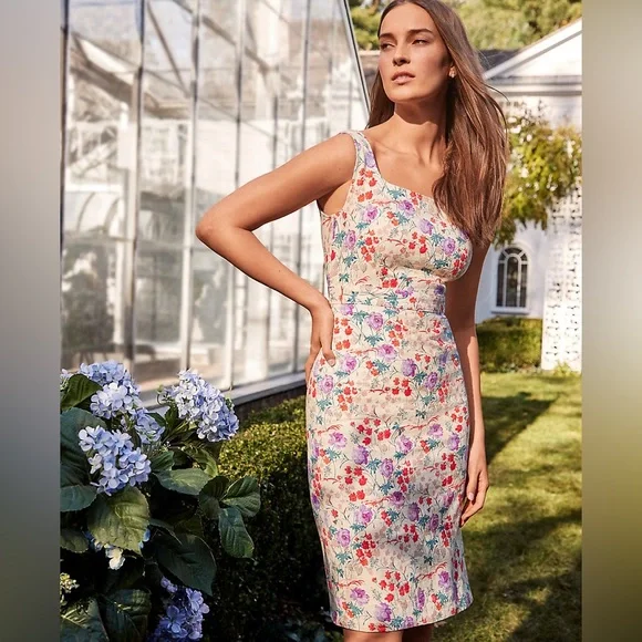 Ann Taylor Dresses Ann Taylor Petite Floral Sleeveless Square